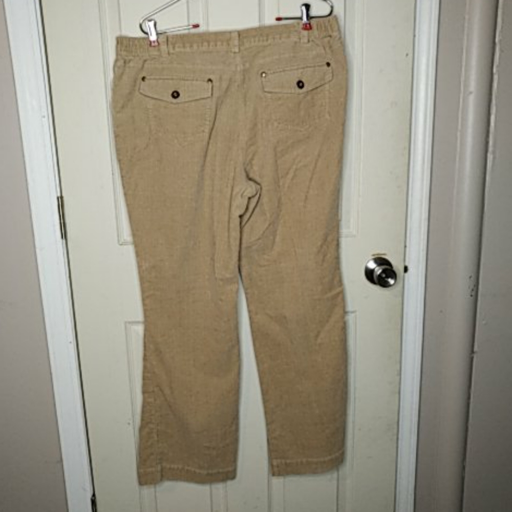 Sag Harbor Tan Boot Cut Corderoy Stretch 16 - Picture 2 of 3